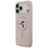 Θήκη Karl Lagerfeld Silicone Karl&Choupette Ring MagSafe για Apple iPhone 18 Pro Max / 17 Pro Max, ροζ