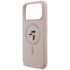 Θήκη Karl Lagerfeld Silicone Karl&Choupette Ring MagSafe για Apple iPhone 18 Pro Max / 17 Pro Max, ροζ