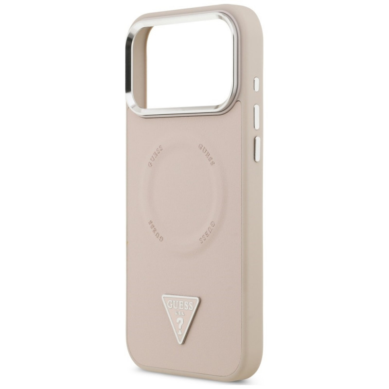 Θήκη Guess Triangle Logo MagSafe για Apple iPhone 18 Pro Max / 17 Pro Max, ροζ