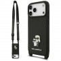 Θήκη Karl Lagerfeld Saffiano Karl&Choupette Metal Pin CBDY Strap για Apple iPhone 18 Pro Max / 17 Pro Max, μαύρη