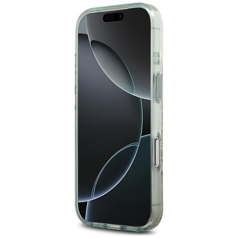 Θήκη Guess IML Flower & Tonal Circle MagSafe για Apple iPhone 18 Pro Max / 17 Pro Max, πράσινη