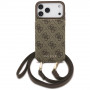 Θήκη crossbody Guess 4G Cardslots & Magnetic Closure για Apple iPhone 18 Pro / 17 Pro, καφέ