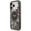Θήκη MagSafe Guess IML Flowers Pearl Strap για Apple iPhone 18 Pro / 17 Pro, μαύρη
