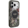 Θήκη MagSafe Guess IML Flowers Pearl Strap για Apple iPhone 18 Pro / 17 Pro, μαύρη