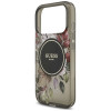 Θήκη MagSafe Guess IML Flowers Pearl Strap για Apple iPhone 18 Pro / 17 Pro, μαύρη