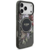 Θήκη Guess IML Flowers Pearl Strap MagSafe για Apple iPhone 18 Pro Max / 17 Pro Max, μαύρη