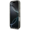 Θήκη Guess IML Glitter Flowers Triangle MagSafe για Apple iPhone 18 Pro Max / 17 Pro Max, μαύρη