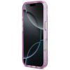 Θήκη Guess IML Glitter Flowers Triangle MagSafe για Apple iPhone 18 Pro Max / 17 Pro Max, μωβ