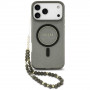 Θήκη Guess IML Glitter Pearl Strap MagSafe για Apple iPhone 18 Pro Max / 17 Pro Max, μαύρη
