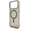 Θήκη Guess IML Glitter Pearl Strap MagSafe για Apple iPhone 18 Pro Max / 17 Pro Max, μαύρη