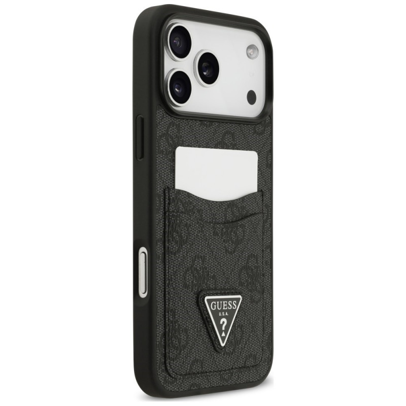 Θήκη τριγωνική με διπλή κάρτα 4G Guess για Apple iPhone 18 Pro Max / 17 Pro Max, μαύρη
