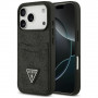 Θήκη τριγωνική Guess 4G Double Card για Apple iPhone 18 Pro / 17 Pro, μαύρη