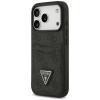 Θήκη τριγωνική Guess 4G Double Card για Apple iPhone 18 Pro / 17 Pro, μαύρη