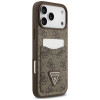 Θήκη Guess 4G Double Card Triangle για Apple iPhone 18 Pro Max / 17 Pro Max, καφέ