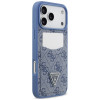 Θήκη τριγωνική Guess 4G Double Card για Apple iPhone 18 Pro Max / 17 Pro Max, μπλε