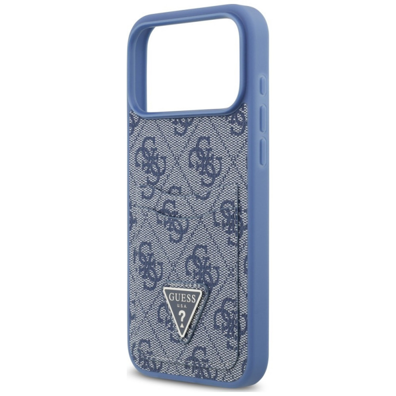 Θήκη τριγωνική Guess 4G Double Card για Apple iPhone 18 Pro Max / 17 Pro Max, μπλε