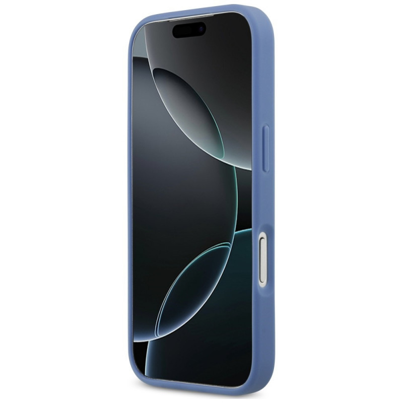 Θήκη τριγωνική με διπλή υποδοχή καρτών 4G Guess για Apple iPhone 18 Pro / 17 Pro, μπλε
