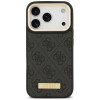 Θήκη Guess 4G Logo Plate MagSafe για Apple iPhone 18 Pro / 17 Pro, Μαύρη