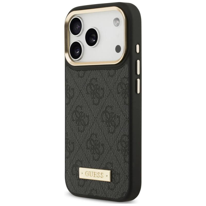 Θήκη Guess 4G Logo Plate MagSafe για Apple iPhone 18 Pro Max / 17 Pro Max, Μαύρη