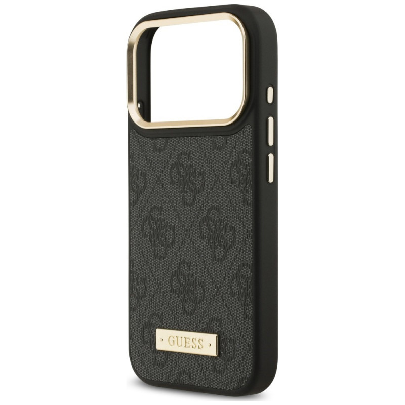 Θήκη Guess 4G Logo Plate MagSafe για Apple iPhone 18 Pro Max / 17 Pro Max, Μαύρη
