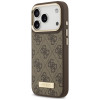 Θήκη Guess 4G Logo Plate MagSafe για Apple iPhone 18 Pro / 17 Pro, καφέ