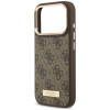 Θήκη Guess 4G Logo Plate MagSafe για Apple iPhone 18 Pro / 17 Pro, καφέ