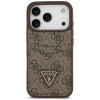 Θήκη τριγωνική με διπλή υποδοχή καρτών 4G Guess για Apple iPhone 18 Pro / 17 Pro, καφέ
