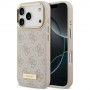 Θήκη Guess 4G Logo Plate MagSafe για Apple iPhone 18 Pro / 17 Pro, Ροζ