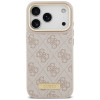 Θήκη Guess 4G Logo Plate MagSafe για Apple iPhone 18 Pro / 17 Pro, Ροζ