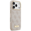 Θήκη Guess 4G Logo Plate MagSafe για Apple iPhone 18 Pro / 17 Pro, Ροζ