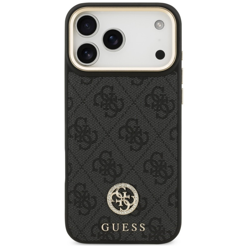 Θήκη MagSafe Guess 4G Strass Logo για Apple iPhone 18 Pro Max / 17 Pro Max, Μαύρη