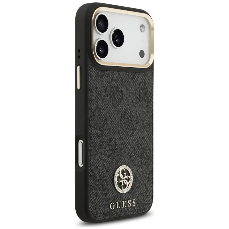 Θήκη MagSafe Guess 4G Strass Logo για Apple iPhone 18 Pro Max / 17 Pro Max, Μαύρη