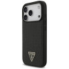 Θήκη MagSafe Guess Croco Triangle Logo για Apple iPhone 18 Pro / 17 Pro, Μαύρη