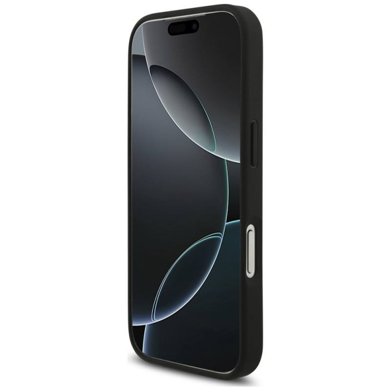 Θήκη MagSafe Guess Croco Triangle Logo για Apple iPhone 18 Pro Max / 17 Pro Max, Μαύρη