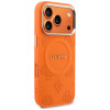 Θήκη Guess Peony Hot Stamp MagSafe για Apple iPhone 18 Pro Max / 17 Pro Max, πορτοκαλί