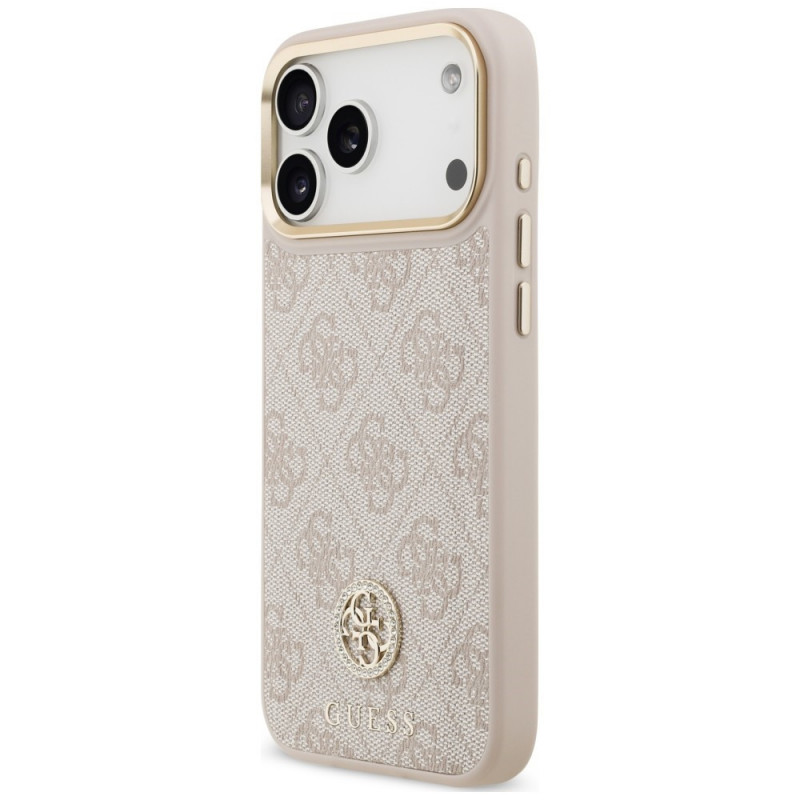 Θήκη Guess 4G Strass Logo MagSafe για Apple iPhone 18 Pro Max / 17 Pro Max, ροζ