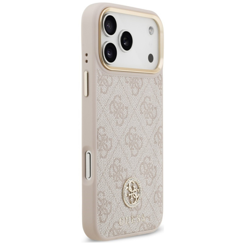 Θήκη Guess 4G Strass Logo MagSafe για Apple iPhone 18 Pro Max / 17 Pro Max, ροζ