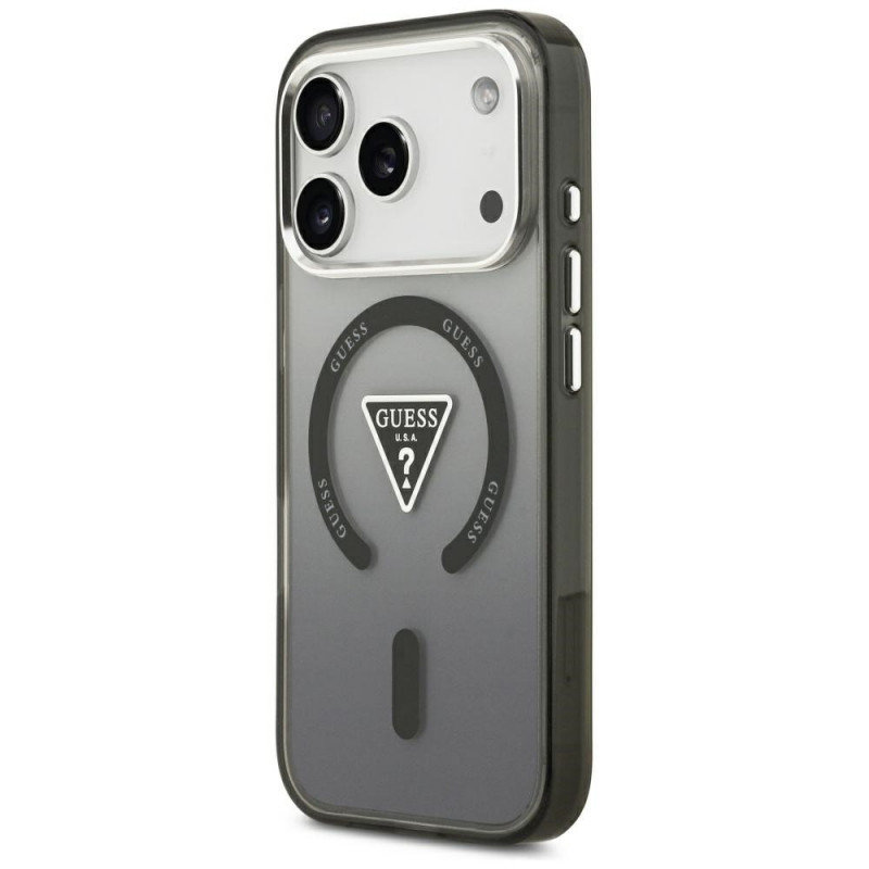 Θήκη Guess IML Gradient Triangle Logo MagSafe για Apple iPhone 18 Pro Max / 17 Pro Max, Μαύρη