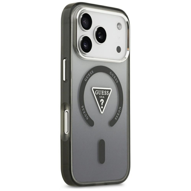 Θήκη Guess IML Gradient Triangle Logo MagSafe για Apple iPhone 18 Pro Max / 17 Pro Max, Μαύρη