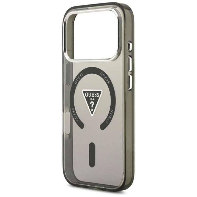Θήκη Guess IML Gradient Triangle Logo MagSafe για Apple iPhone 18 Pro Max / 17 Pro Max, Μαύρη