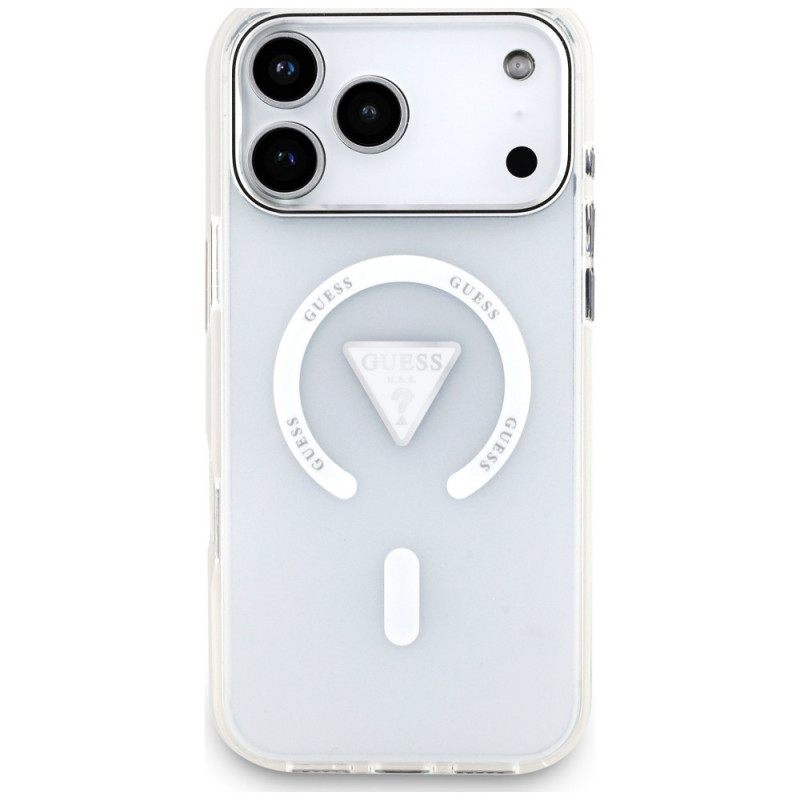 Θήκη MagSafe Guess IML Gradient Triangle Logo για Apple iPhone 18 Pro Max / 17 Pro Max, Διάφανη