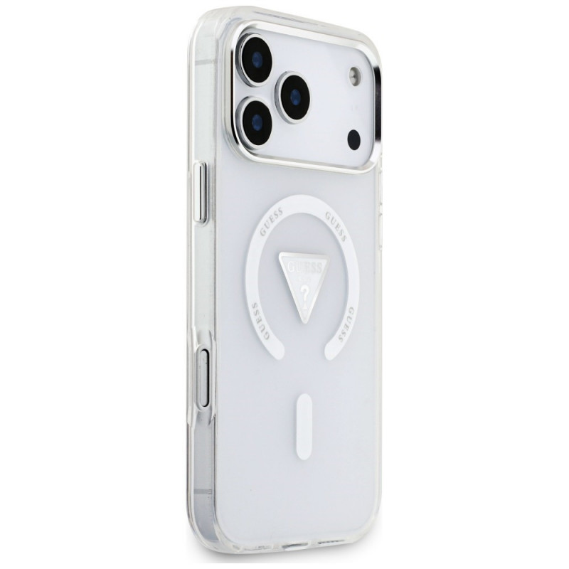 Θήκη MagSafe Guess IML Gradient Triangle Logo για Apple iPhone 18 Pro Max / 17 Pro Max, Διάφανη