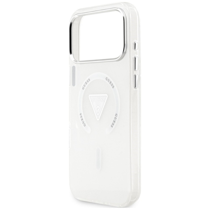 Θήκη MagSafe Guess IML Gradient Triangle Logo για Apple iPhone 18 Pro Max / 17 Pro Max, Διάφανη