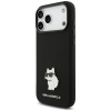 Θήκη Karl Lagerfeld Silicone Choupette Metal Pin για Apple iPhone 18 Pro Max / 17 Pro Max, Μαύρη