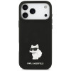 Θήκη Karl Lagerfeld Silicone Choupette Metal Pin για Apple iPhone 18 Pro Max / 17 Pro Max, Μαύρη