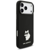 Θήκη Karl Lagerfeld Silicone Choupette Metal Pin για Apple iPhone 18 Pro Max / 17 Pro Max, Μαύρη
