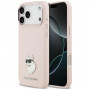 Θήκη Karl Lagerfeld Silicone Choupette Metal Pin για Apple iPhone 18 Pro Max / 17 Pro Max, Ροζ
