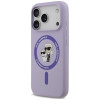 Θήκη Karl Lagerfeld Silicone Karl&Choupette Ring MagSafe για Apple iPhone 18 Pro / 17 Pro, Μωβ