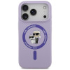 Θήκη Karl Lagerfeld Silicone Karl&Choupette Ring MagSafe για Apple iPhone 18 Pro / 17 Pro, Μωβ