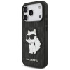 Θήκη Karl Lagerfeld Saffiano Mono Patch Choupette για Apple iPhone 18 Pro / 17 Pro, Μαύρη